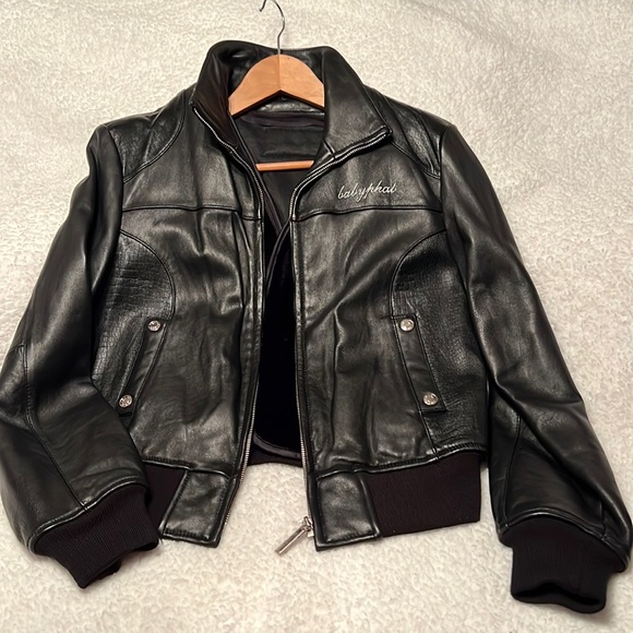 Baby Phat Jackets & Blazers - Baby Phat Women’s Black Leather Bomber